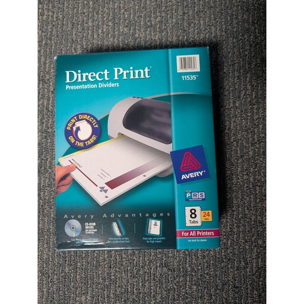 Avery Dennison AVE11535 direct print presentation Divider 11535